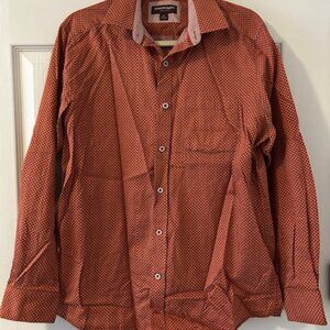 Johnston & Murphy Long Sleeve Button Down Shirt Mens MD